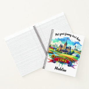 Carnet Image colorée d'une ferme emblématique de l'Iowa