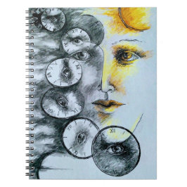 Carnet Image de l'horloge de surréalisme d'art original