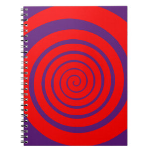 Carnet image hypnotique rouge