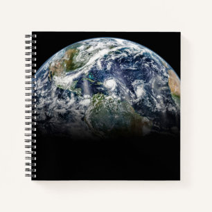 Carnet Image Mosaïque De La Planète Terre Avec 3 Ouragans