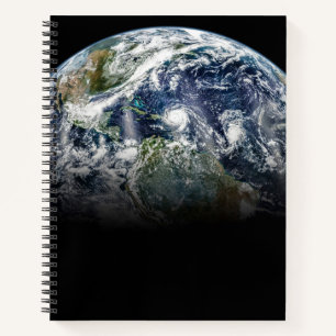 Carnet Image Mosaïque De La Planète Terre Avec 3 Ouragans