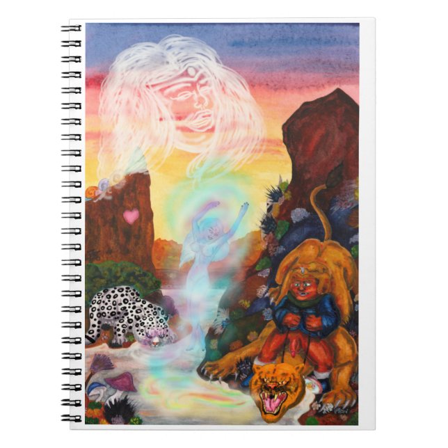 Carnet Imaginaire Eros Lion Princesse Goddess Snow Leopar (Devant)
