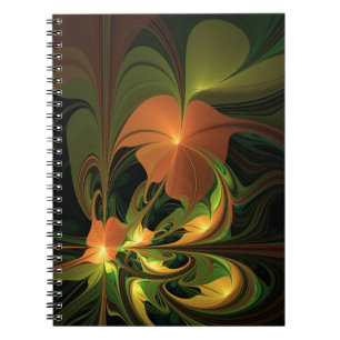 Carnet Imaginaire Plante Abstrait rouille verte Brown fra
