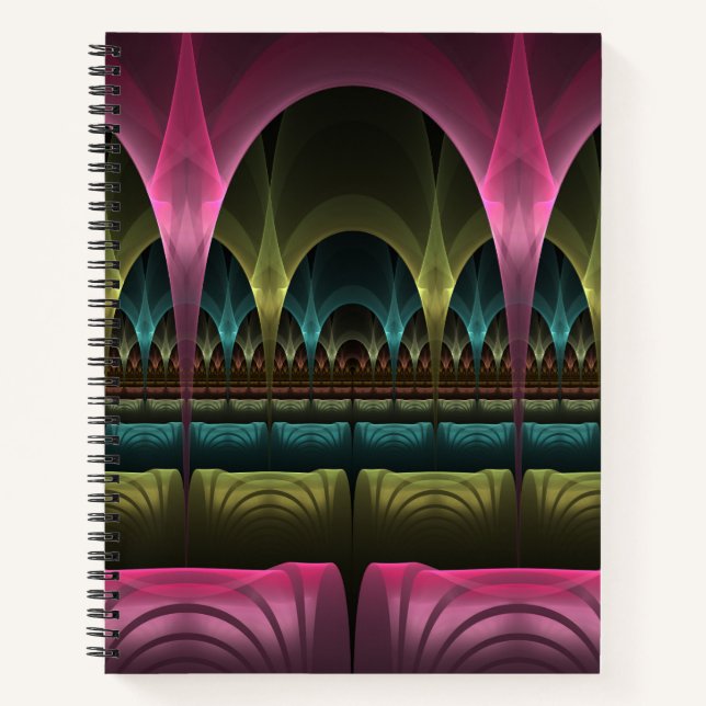 Carnet Imaginaire spécial Motif Abstrait coloré Fractal (Devant)