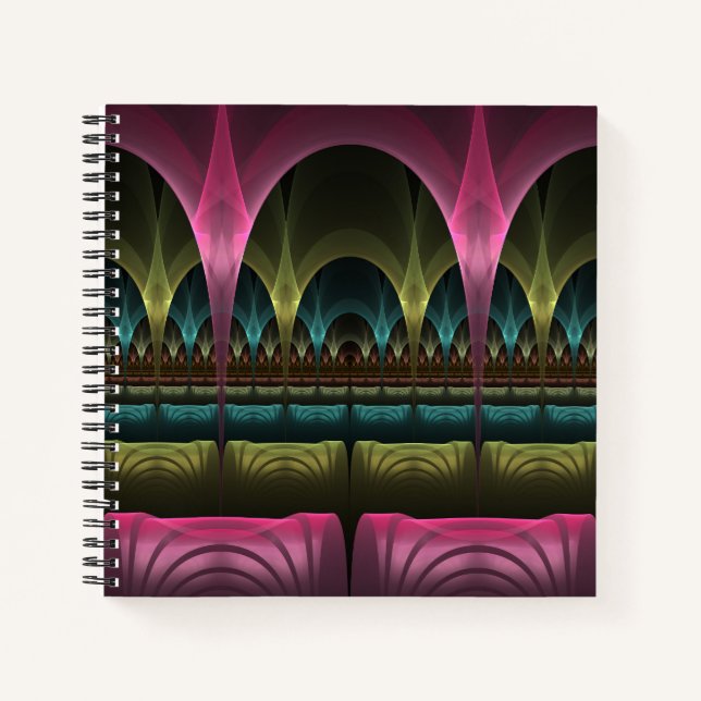 Carnet Imaginaire spécial Motif Abstrait coloré Fractal (Devant)