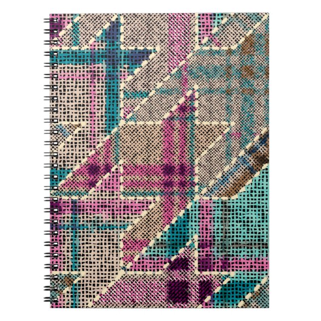 Carnet Imitation du motif de patchwork indien avec textur (Devant)