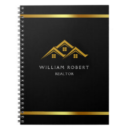 Carnet Immobilier Golden House Logo Moderne Realtor