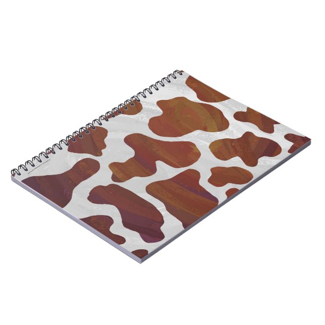 Carnet Impression Brown et blanche de vache (Côté gauche)