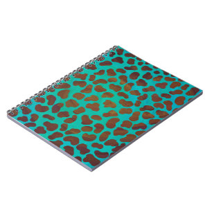 Carnet Impression Brown et Turquoise dalmate