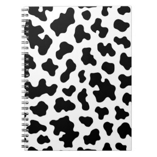 Carnet Impression cuir de vache noir et blanc
