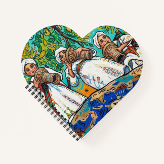 Carnet Impression d'art folklorique Amazigh Ahwash maroca