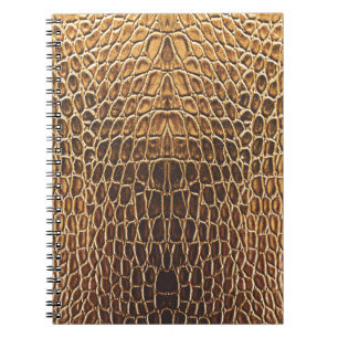 Carnet Impression de la peau de l'alligator Brown clair
