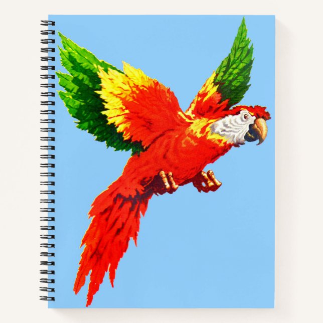 Carnet impression de perroquet volant (Devant)