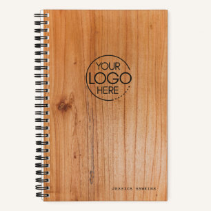 Carnet Impression de placage de bois tendance Logo modern