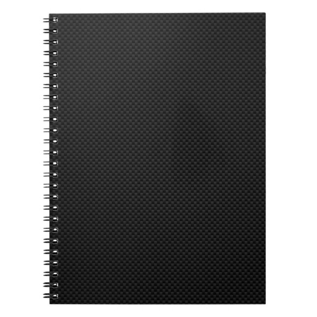Carnet Impression de style noir carbone (Devant)