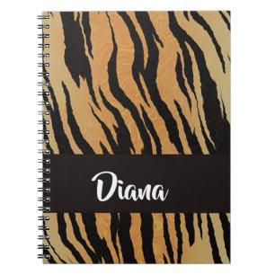 Carnet Impression de tigre Brown et noir