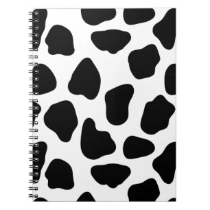 Carnet Impression de vache noire et blanche