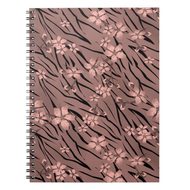 Carnet Impression florale de tigre (Devant)