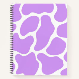 Carnet Impression minimaliste de vache violette