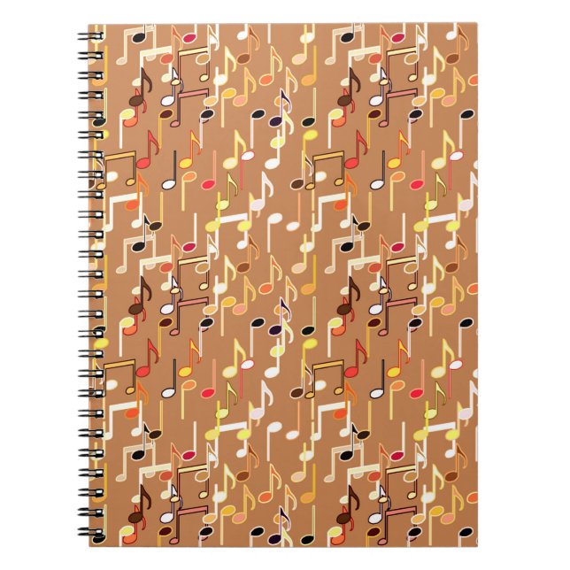 Carnet Impression musicale - Caramel Tan, Multi (Devant)