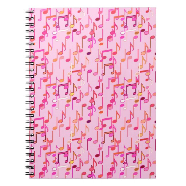 Carnet Impression musicale - rose, multi (Devant)