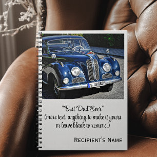 Carnet Impressionnant Blue Antique Car, Fête des pères Sp