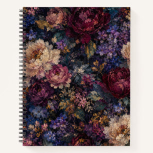 Carnet Impressionniste floral botanique gothique lunatiqu