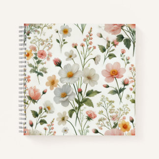 carnet imprimé à fleurs
