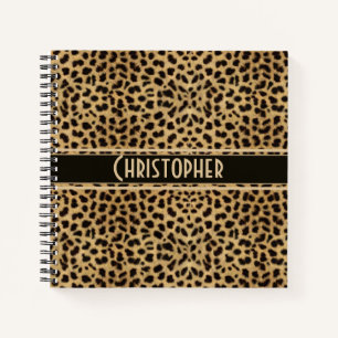 Carnet Imprimer la peau tache léopard Personnaliser