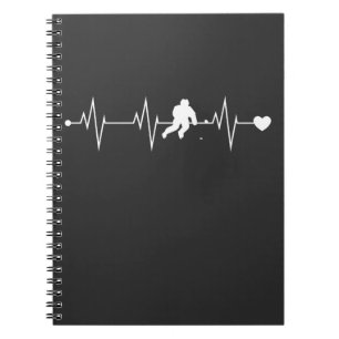 Carnet Impulsion de battement de coeur d'hockey - joueur