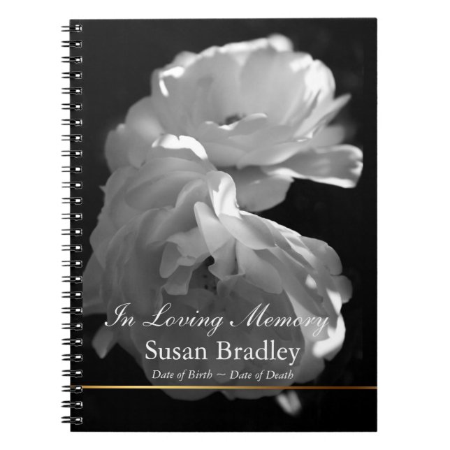 Carnet In Love Mémoire Rose Funeral Guest Book 1 (Devant)