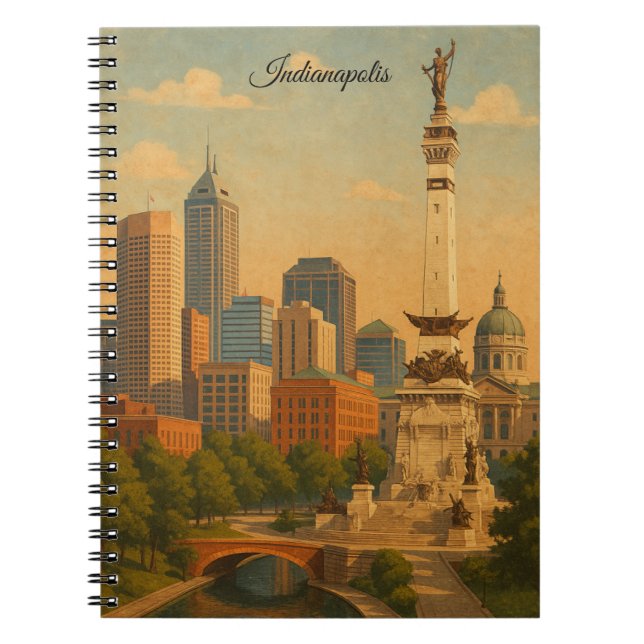 Carnet Indianapolis Indiana Skyline City Panorama (Devant)