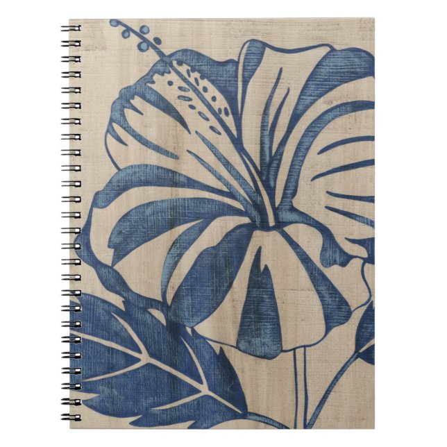 Carnet Indigo Hibiscus (Devant)