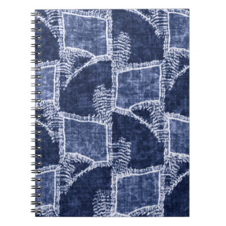 Carnet Indigo Patchwork : Texturé Checked Elegance