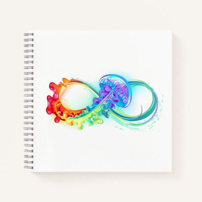 Carnet Infinity avec Rainbow Jellyfish (Devant)