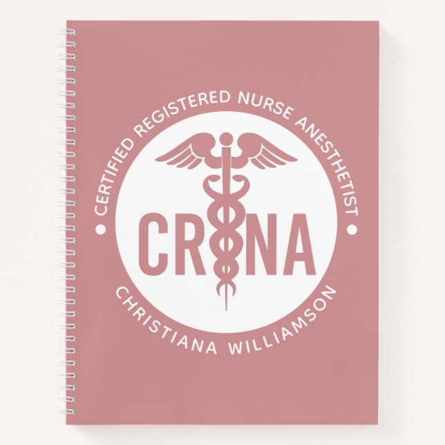 Carnet Infirmière anesthésiste certifiée CRNA personnalis (Devant)