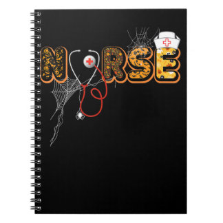 Carnet Infirmière Cadeau Halloween avec Citrouille Boo Sp