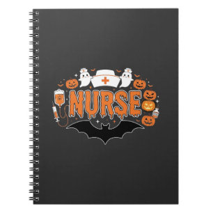 Carnet Infirmière d'Halloween dégoulinante de citrouille