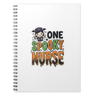 Carnet Infirmière effrayante Halloween Dessin de gravure