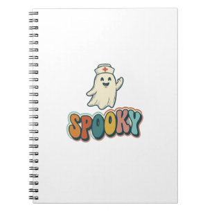 Carnet Infirmière Halloween Fantôme Époxy Drôle_1