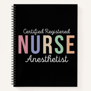 Carnet Infirmière inscrite certifiée Anesthetist CRNA