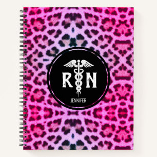 Carnet Infirmière Médicale Caduceus rose violet Emprein