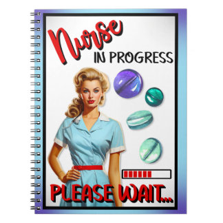 Carnet Infirmière Nostalgale mignonne Pinup Infirmière en