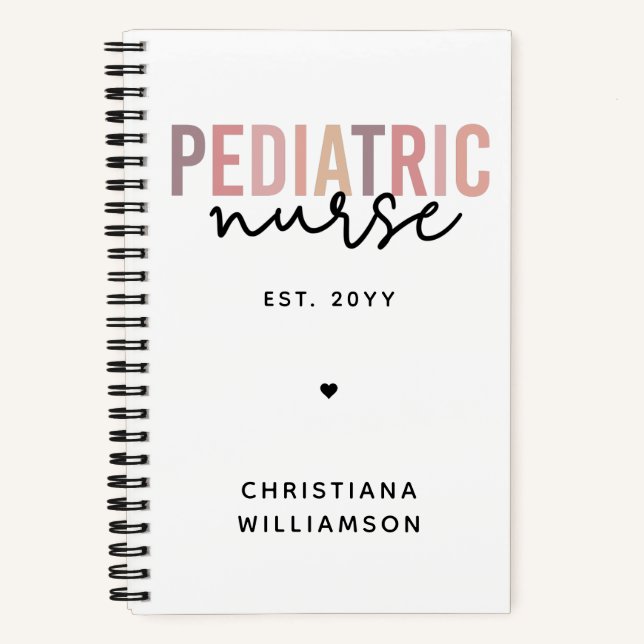 Carnet Infirmière pédiatrique sur mesure PEDS Infirmière  (Recto)