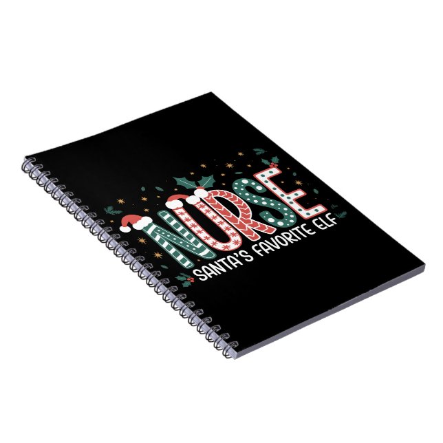 Carnet Infirmière Père Noël Favori Elf Noël Inspirationne (Côté Droit)