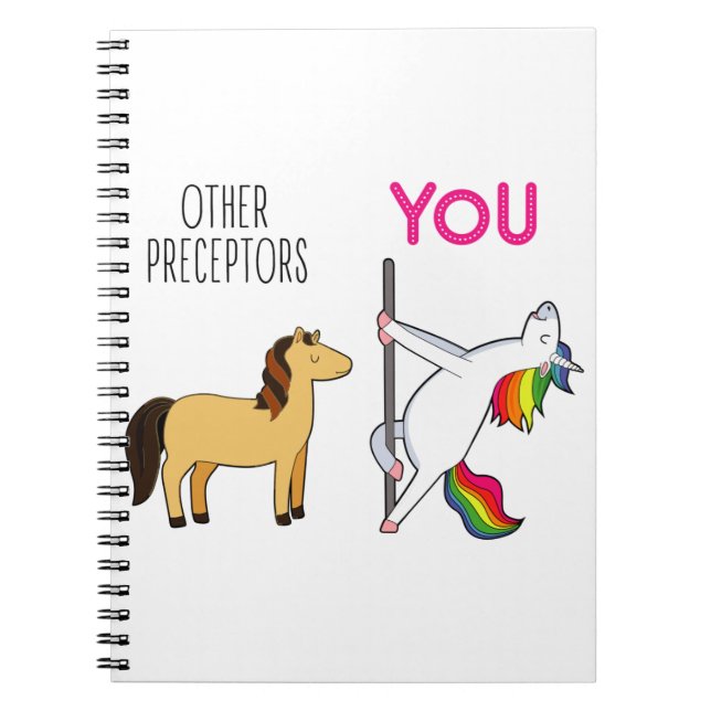 Carnet Infirmière préréceptrice Unicorn Funny (Devant)