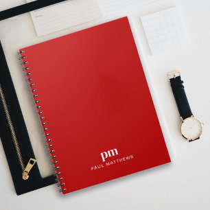 Carnet Initiales et nom de monogramme professionnel simpl