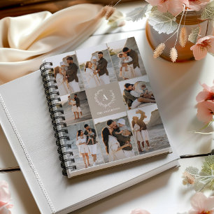 Carnet Initiales personnalisées Élégant Monogramme photo