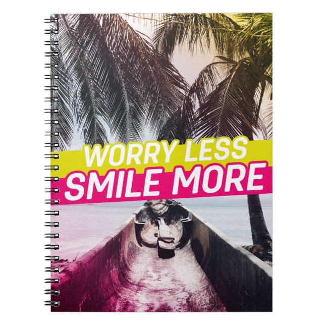 Carnet Inquiète Moins, Souriez Plus (Devant)
