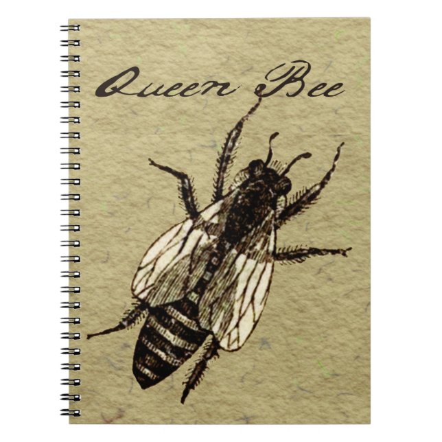 Carnet Insecte de la faune de l'abeille Queen (Devant)